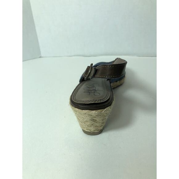 Life Stride Soft System Sandals Heels Size 8 Espadrille Denim Slingback Wedge B1 - Picture 11 of 15